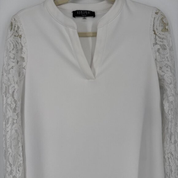 Kasper Womens Size Small White Lace Sheath Dress Work Office Career - Picture 5 of 14